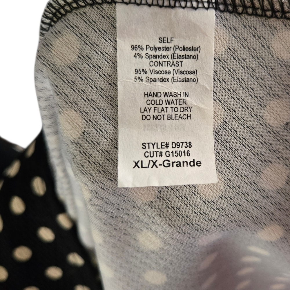 Gilli Black And White Polka Dot Sleeveless Dress. Size L-XL. - Picture 6 of 7
